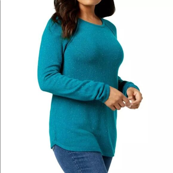 Karen Scott Boatneck Curved-Hem Pullover Sweater-1X - Picture 1 of 2